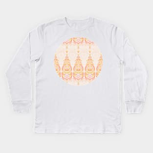 Boho Sunset Doodle Kids Long Sleeve T-Shirt